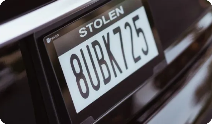 Digital license plate safety features